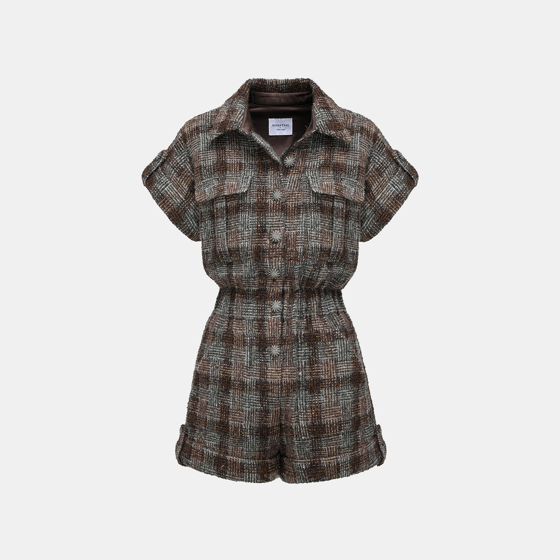 “Weekend At Monaco."絨織格紋細霜織點花呢連身褲—Midnight Montmartre午夜蒙馬特