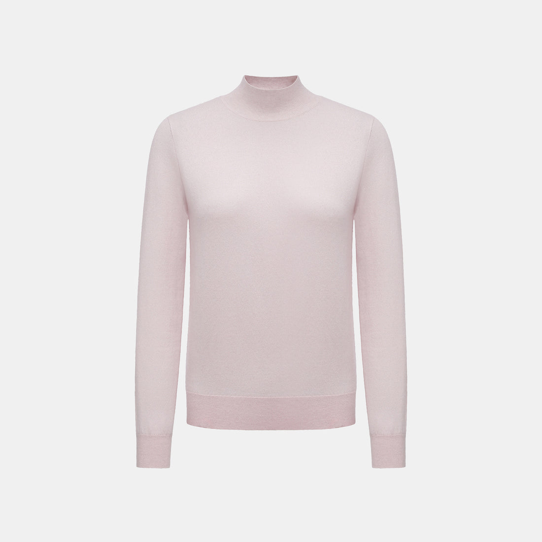 “Winter Diary"Cashmere極簡純色立領針織衫—Blush Breeze玫瑰胭粉