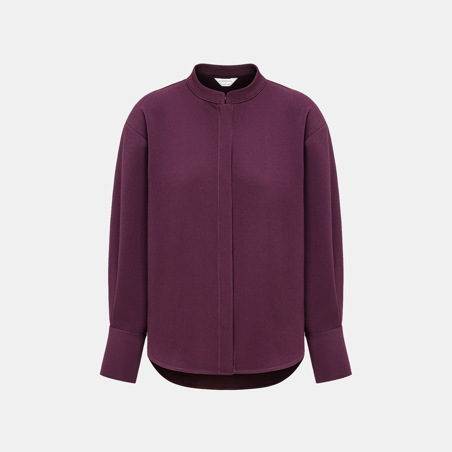 “Daytime Elegance” 肌理醋酸襯衫—葡萄紫