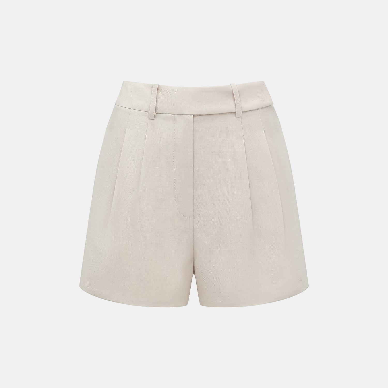 “知性時刻” 特殊絲竹肌理工藝醋酸短褲—茶曦