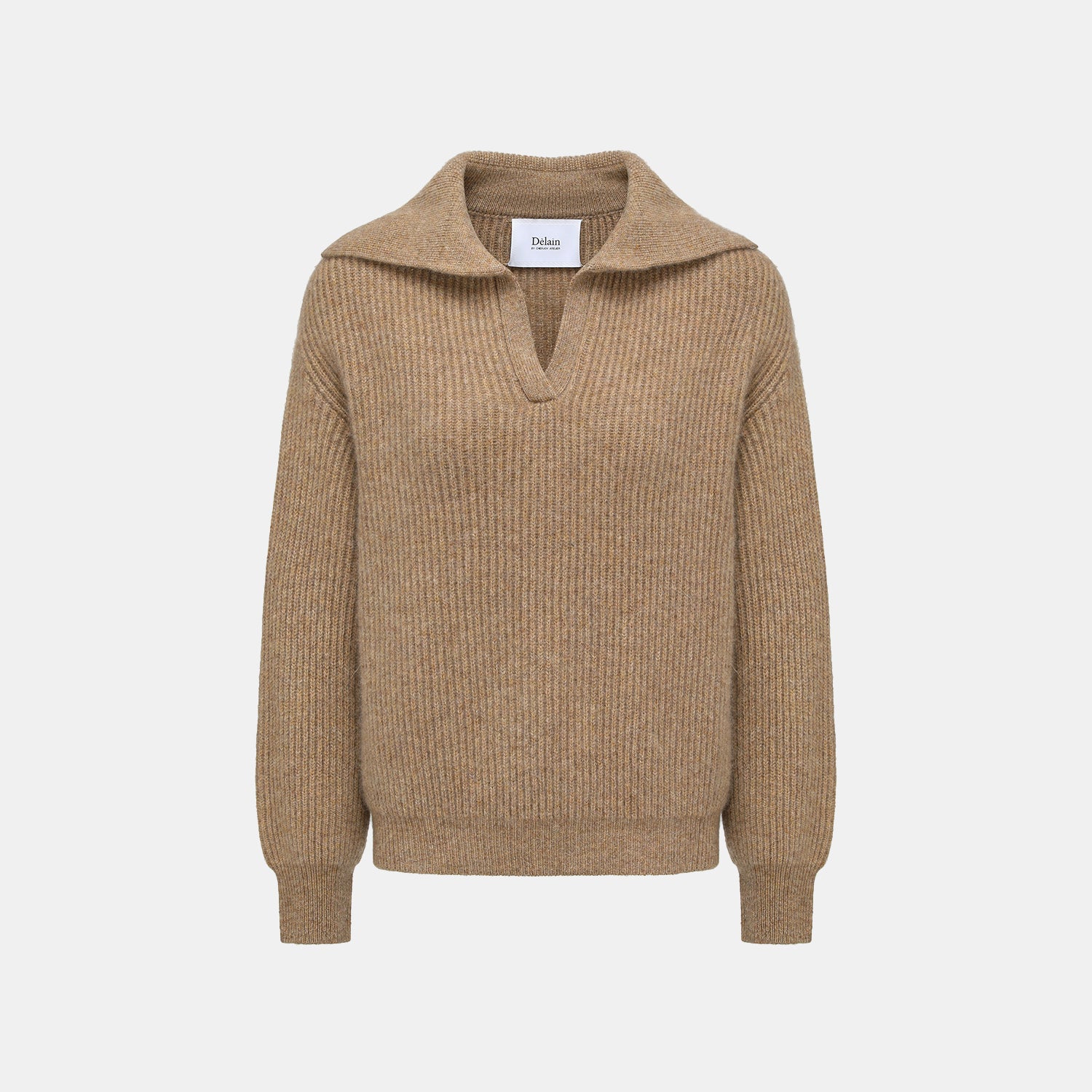 "Winter Diary" 100% Cashmere 粗針大翻領上衣（Yarn by Loro Piana)—Honey Suede蜜杏麂皮