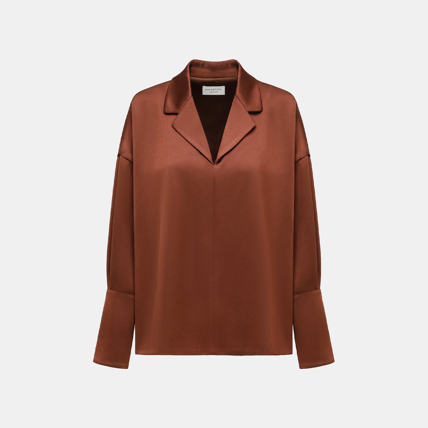 "Easy-go Chic" Heavy Acetate Smock—Honey Brown 