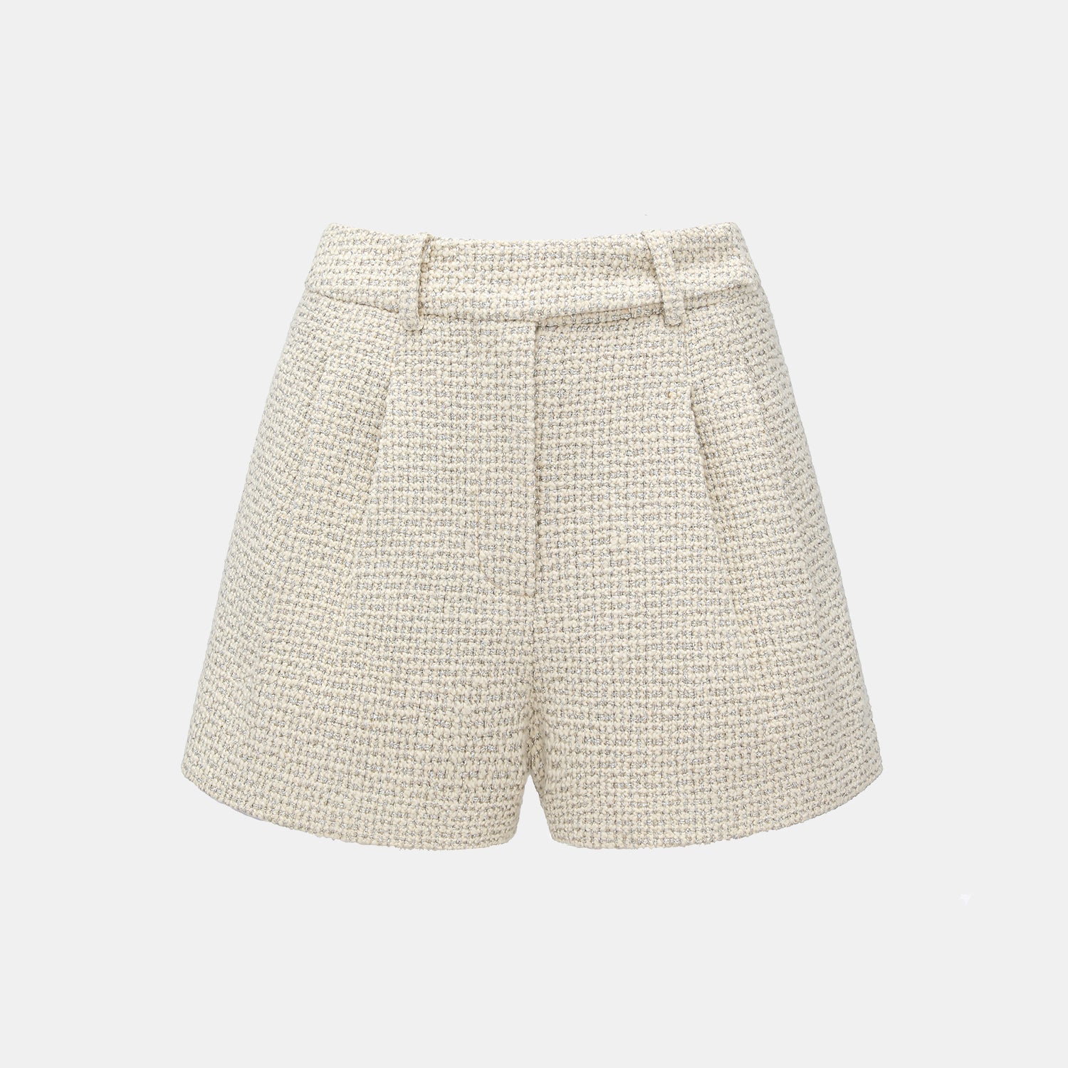"Chelsea Citywalk." 羊毛真絲立體築理銀織花呢短褲—Bronte Muse勃朗特繆思
