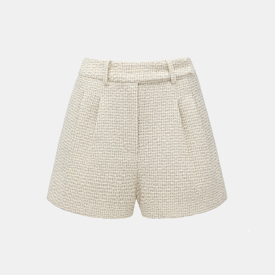 "Chelsea Citywalk." 羊毛真絲立體築理銀織花呢短褲—Bronte Muse勃朗特繆思