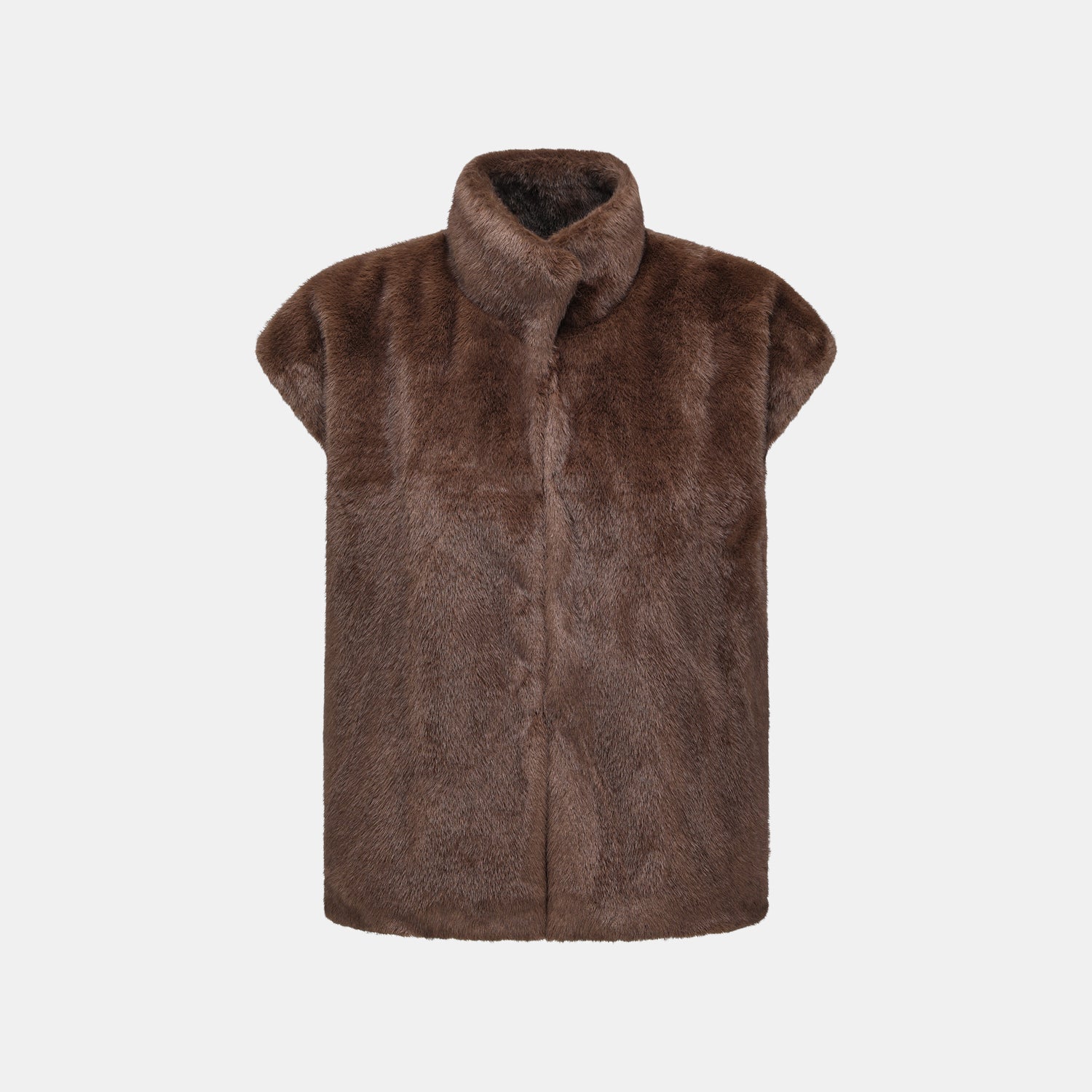 “Imperial Gala” 柔奢霧絨環保皮草國風馬甲外套—Velvet Mink錦貂流華