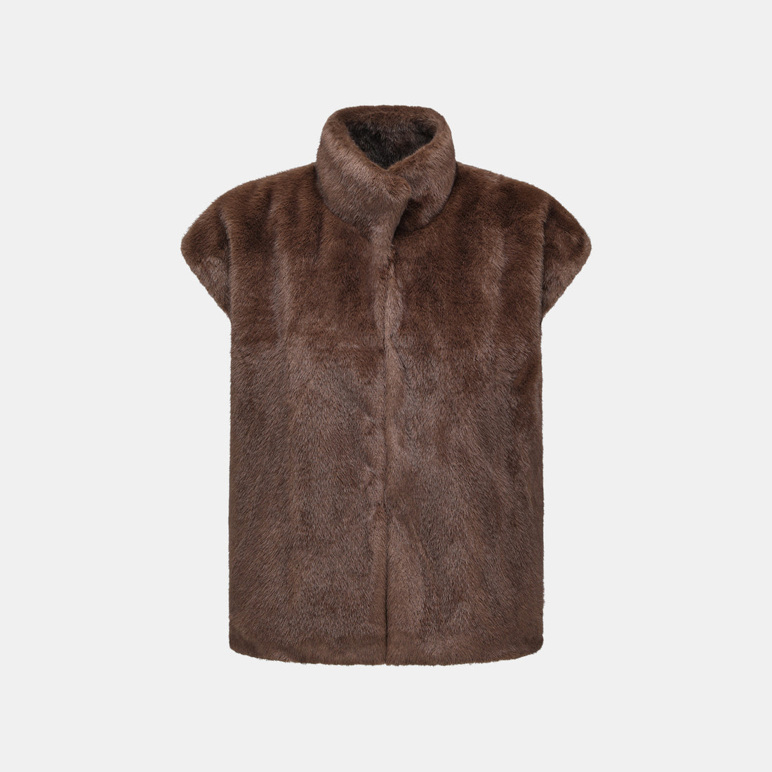 “Imperial Gala” 柔奢霧絨環保皮草國風馬甲外套—Velvet Mink錦貂流華