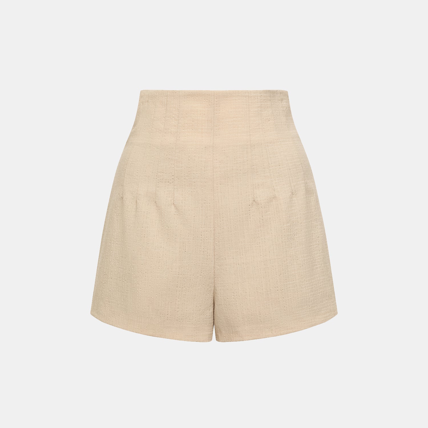 “Easy go Chic” 華夫格墊肩襯衫/短褲套裝—駝