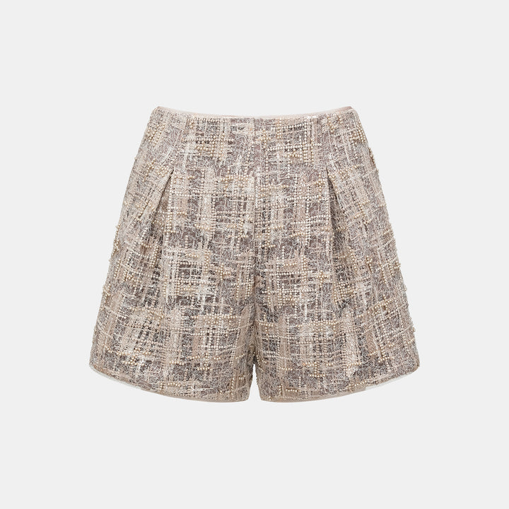 “Brunch at Ritz.” 奢華蕾絲畫藝珠繡短褲—The Gilded Kiss克林姆之吻