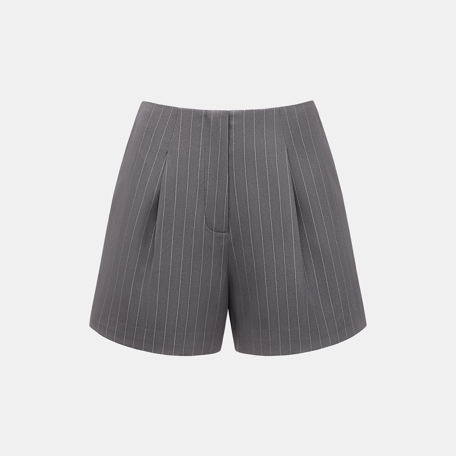 "Speak Sleek." 銀織工藝直條西裝短褲—Urban Reverie藝境漫游