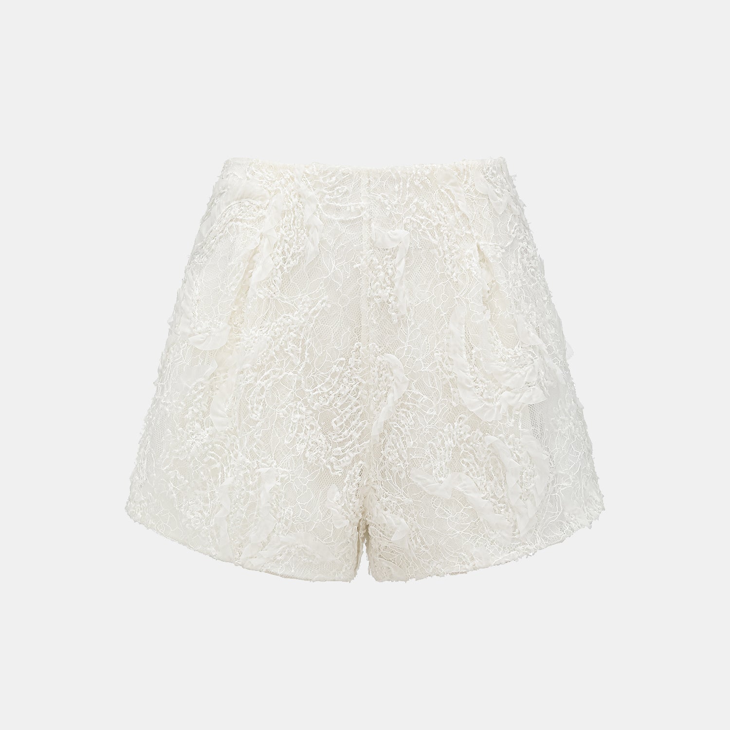 "Weekend at Monaco." 奢華畫藝珠繡蕾絲短褲—Lucent Haze浮光