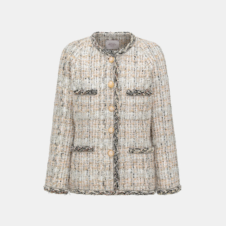 "Chelsea Citywalk." 法國棉紡節紗肌理花呢經典No.4外套—Uptown Gala上城晚宴