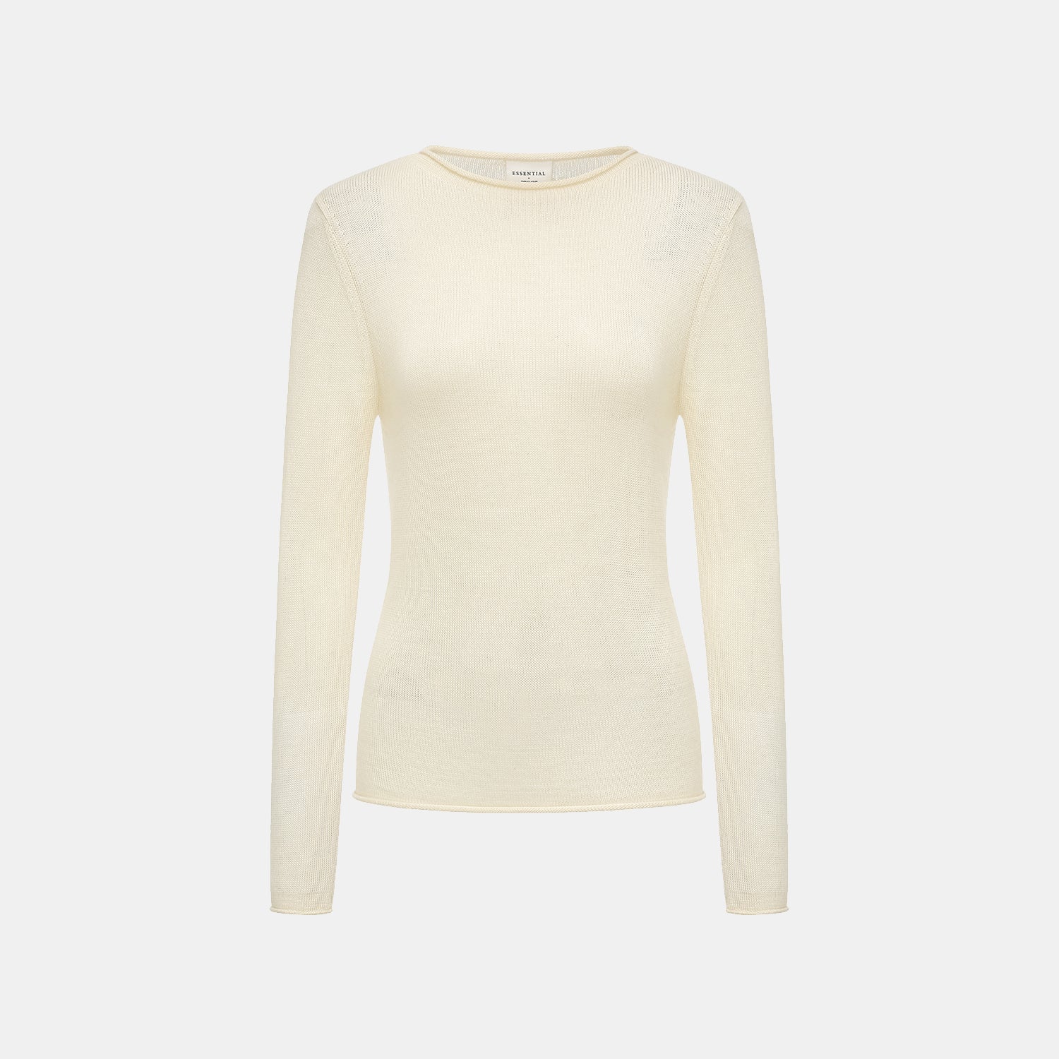 “Winter Diary” Silk Cashmere 基礎款上衣—白