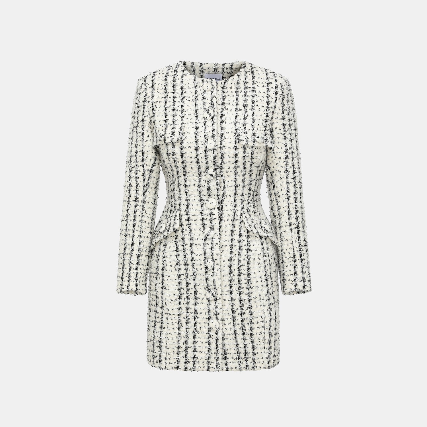 “Mayfair date night ” 羊毛花呢立體剪裁洋裝—Snowlit