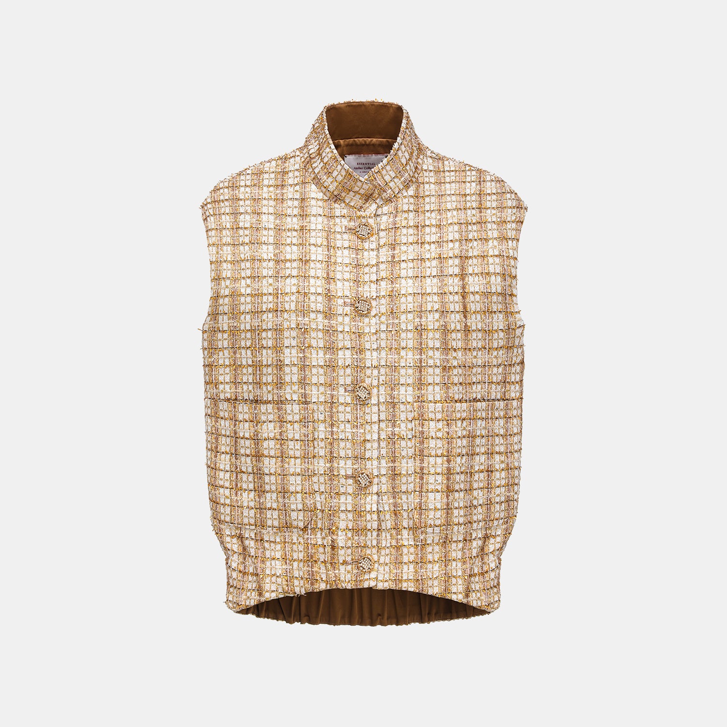 "Sloane Ave." 法國頂級縷金工藝蕾絲花呢Oversized背心—Versailles Chanson凡爾賽香頌