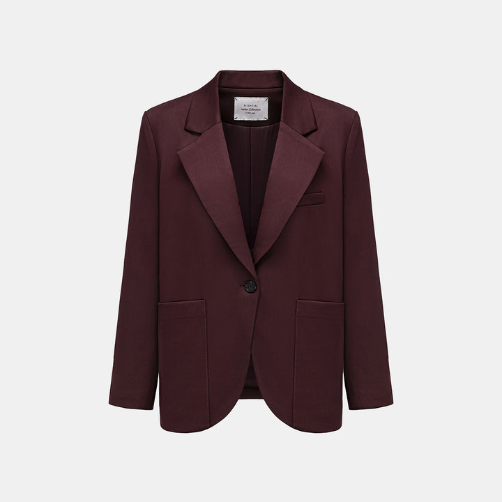 “Westminster Weekdays." 義大利頂級羊毛西裝外套—Merlot Burgundy梅洛紅酒