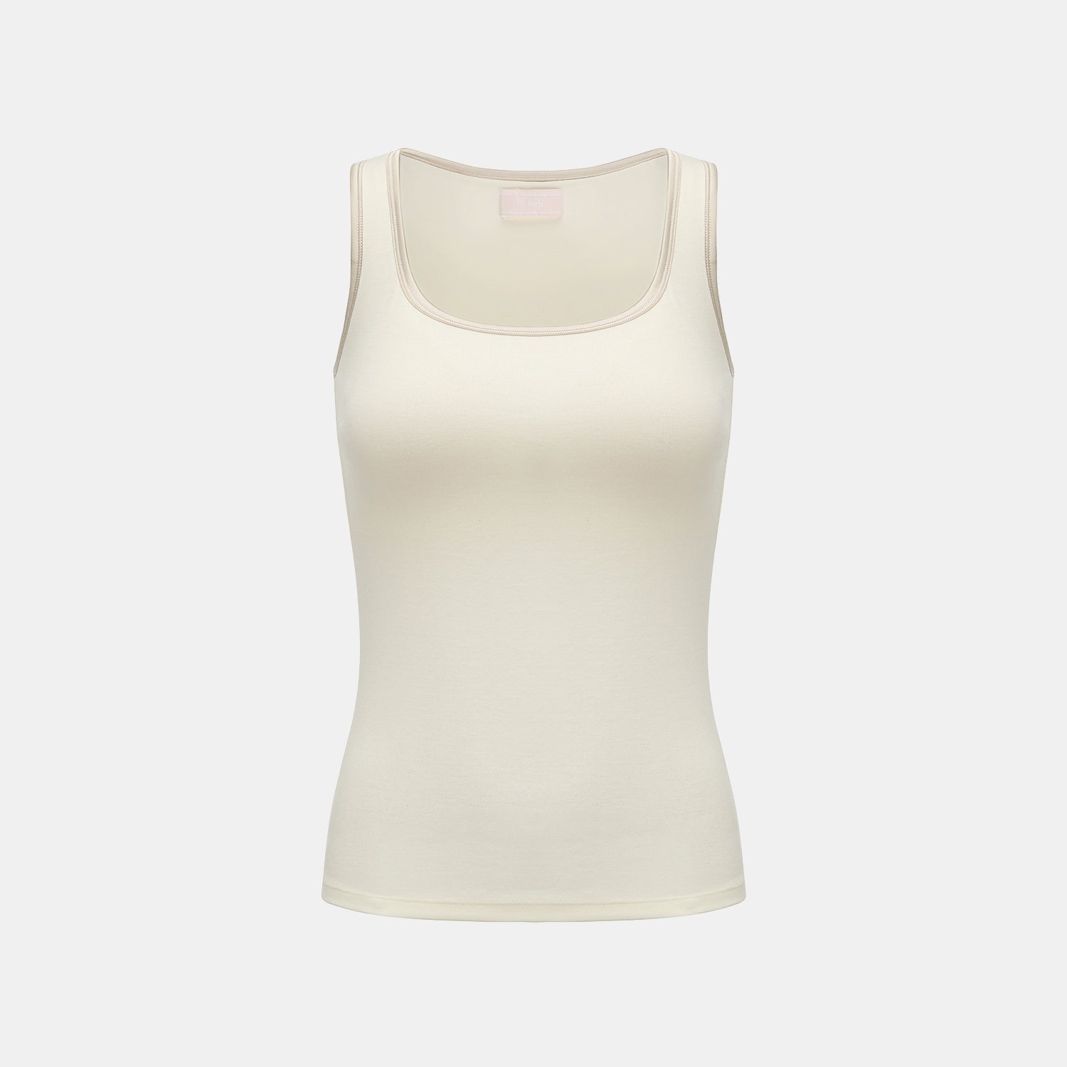 "Heart Warmth"極柔羊毛緞邊BraTop—柔煦白