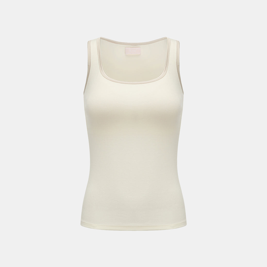 "Heart Warmth"極柔羊毛緞邊BraTop—柔煦白