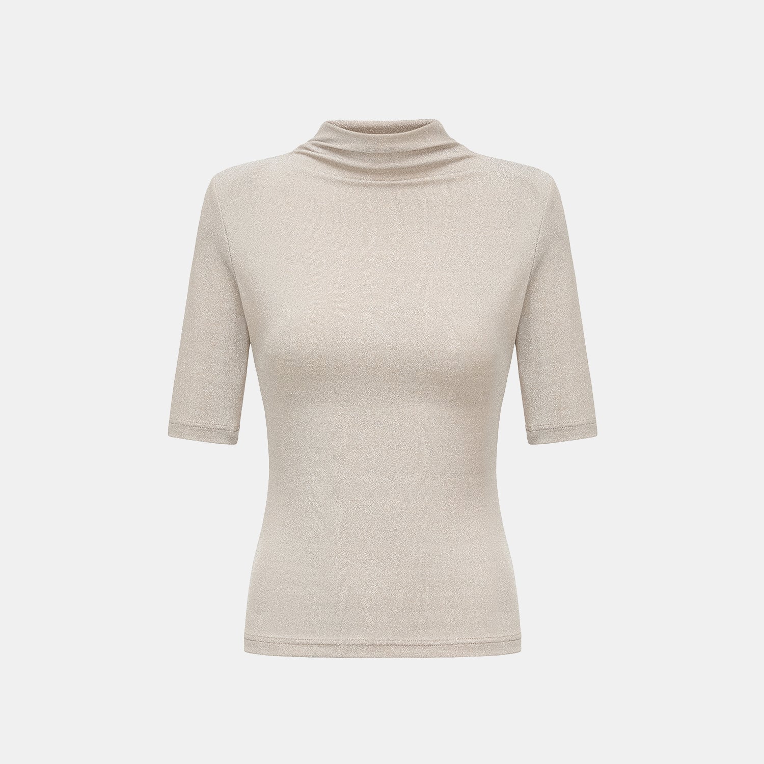 “Easy-go Chic” 銀織工藝彈性合身上衣—Nude