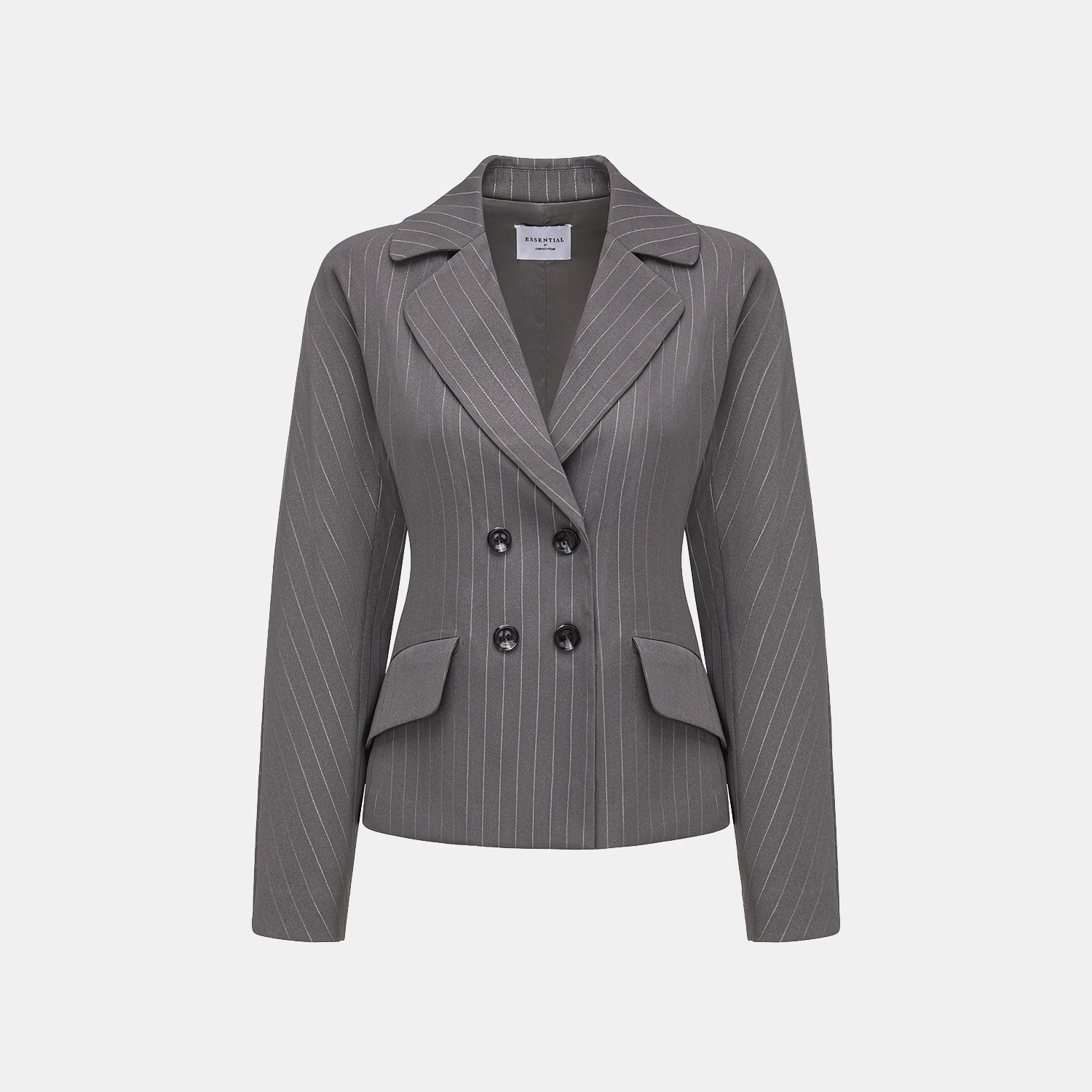 "Speak Sleek." 銀織工藝直條修身西裝外套—Urban Reverie藝境漫游