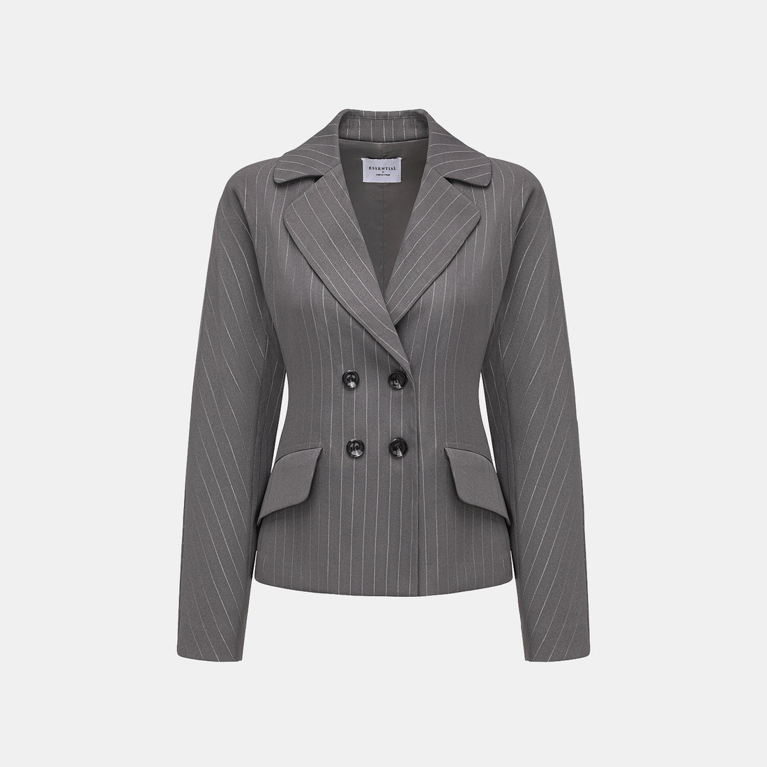 "Speak Sleek." 銀織工藝直條修身西裝外套—Urban Reverie藝境漫游