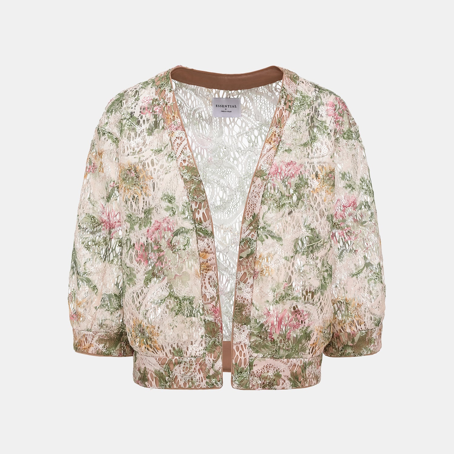 "Imperial Garden Teatime" 義大利奢華畫繡蕾絲開衫—春曦呢喃