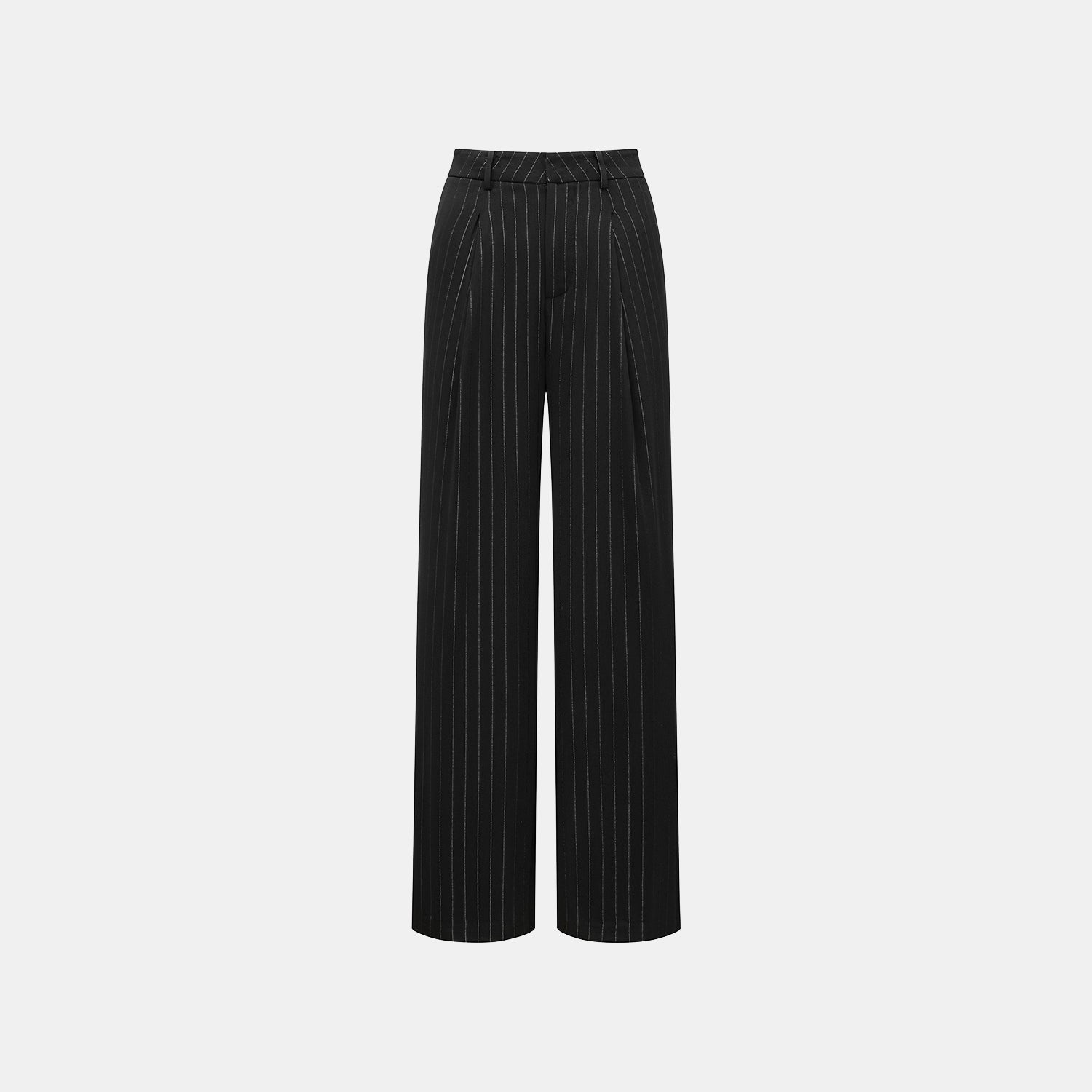 "Speak Sleek." 銀織工藝直條西裝長褲—Shadow Rhythm沉光輕序