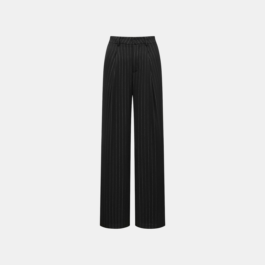 "Speak Sleek." 銀織工藝直條西裝長褲—Shadow Rhythm沉光輕序