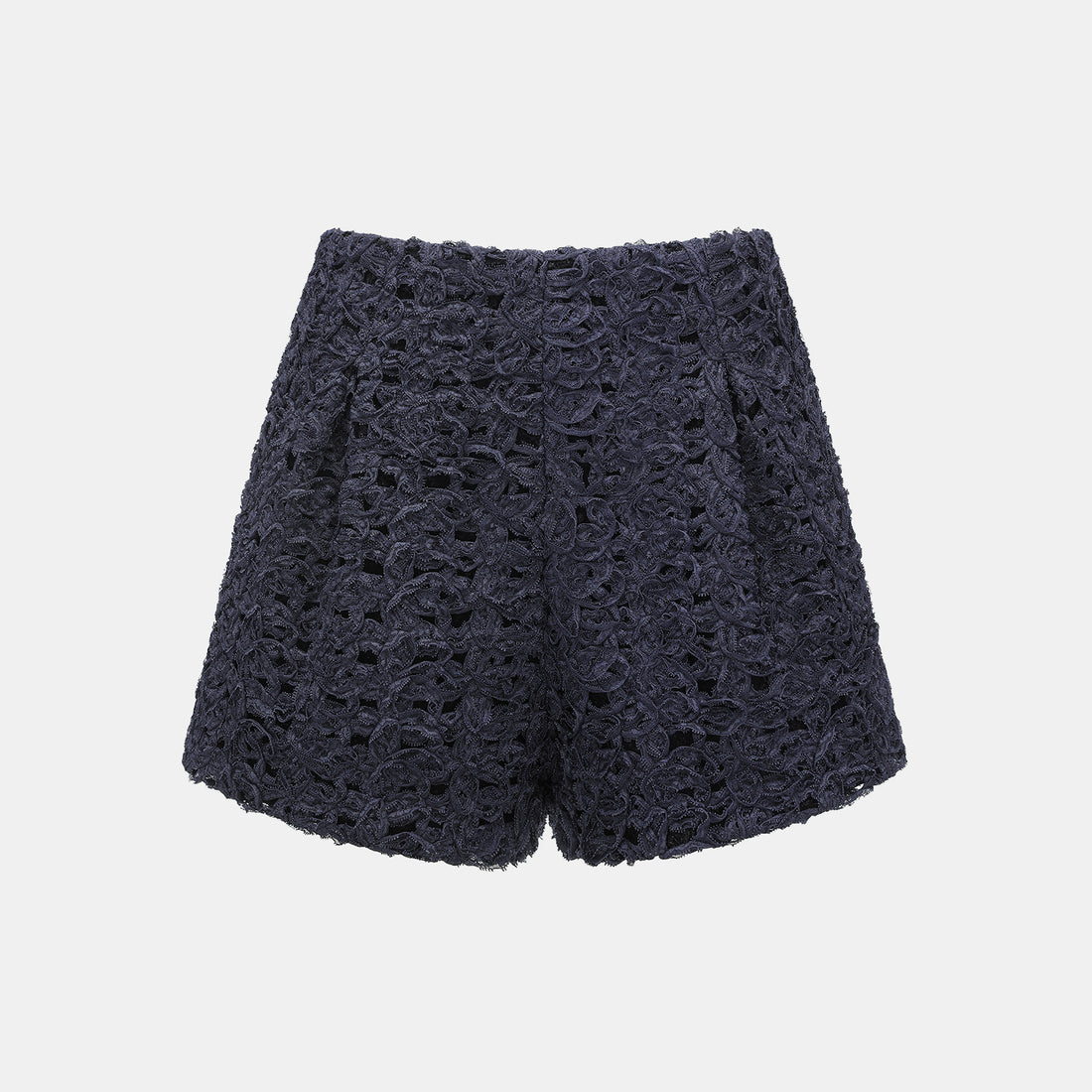 “Sloane Ave."繞畫織藝鏤花蕾絲短褲—Indigo Ballad布爾藍調