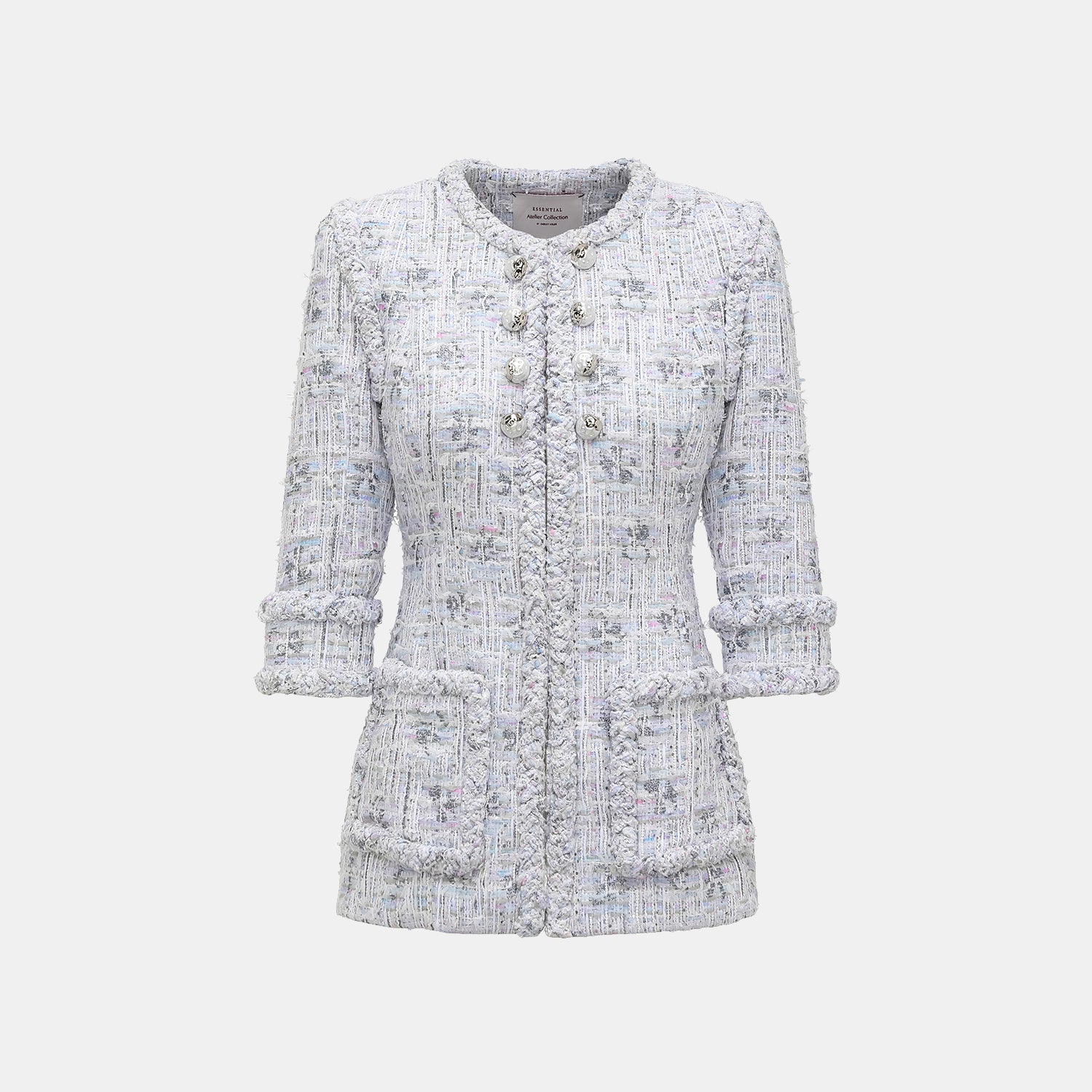 "Arcade of CherJoy Atelier." 法國夏日輕薄花呢高級訂製立體剪裁外套