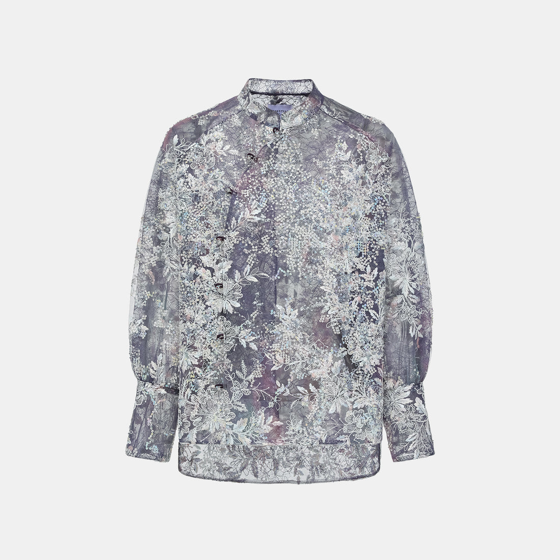 "Imperial Garden Teatime"緞染繡霞奢華珠繡蕾絲輕國風上衣—Nocturne Bloom凝夜浮香