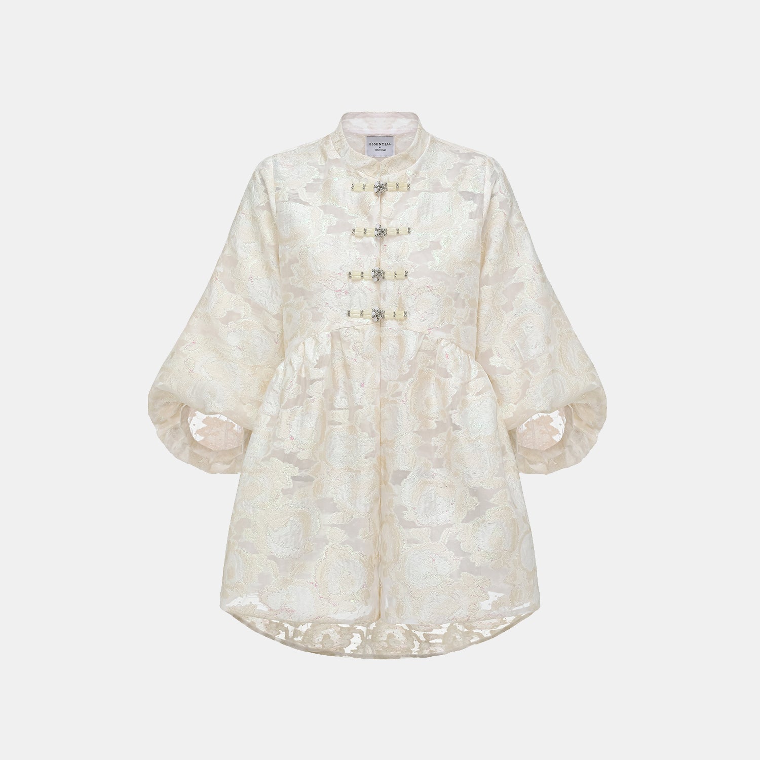 “茶宴” 燒花工藝提花輕國風外套—月映荷塘