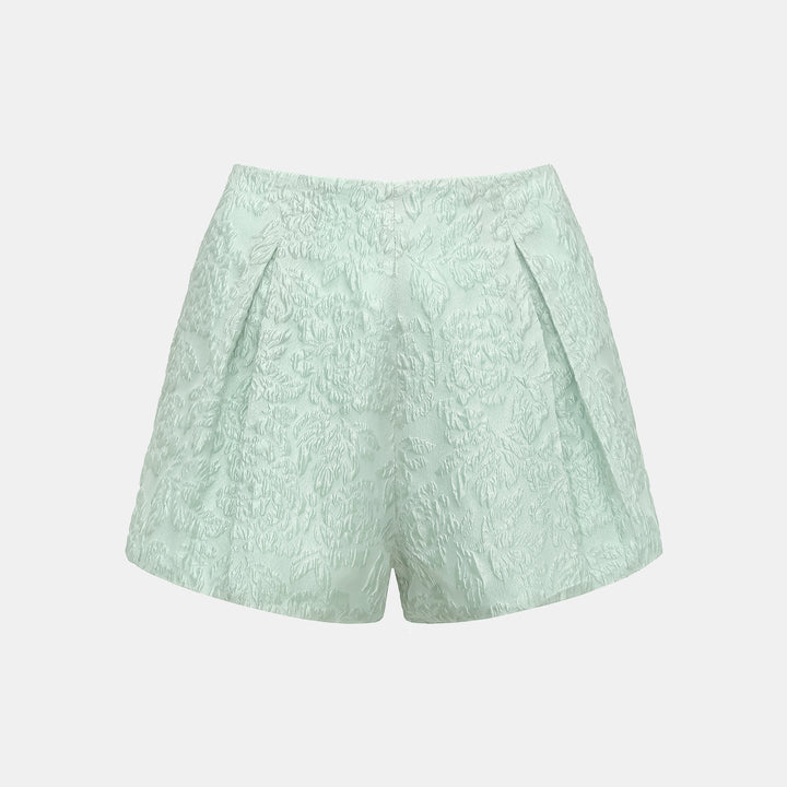 "Weekend at Monaco." 立體提花短褲—Pepper Mint