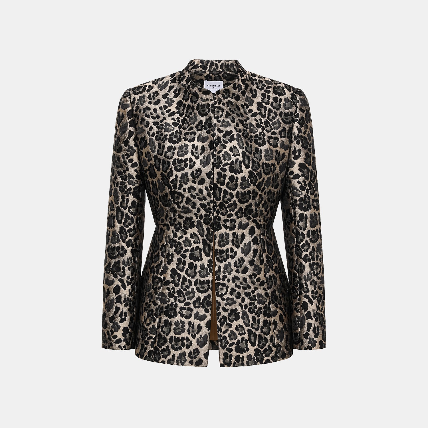 義大利羊毛提花立體剪裁新中式外套