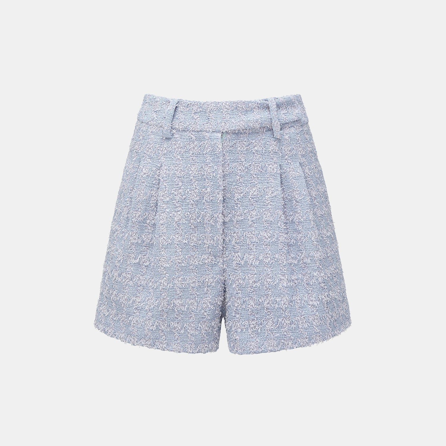 “Tokyo’Hours” 西班牙千鳥紋簇絨工藝花呢短褲——Violet Hour紫韻漫境