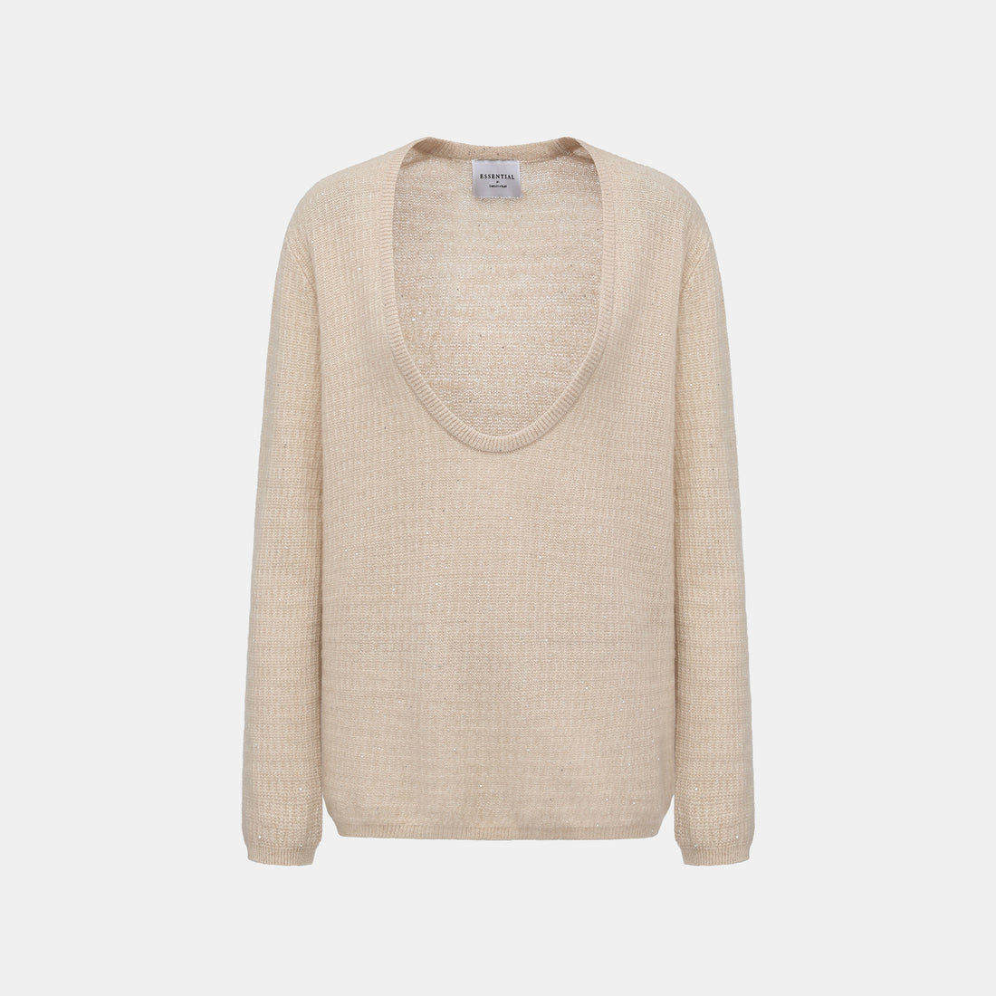 “Autumn Diary” 100% Cashmere極細絨柔星點低弧領針織上衣—Dream of Wheatfield麥田之夢