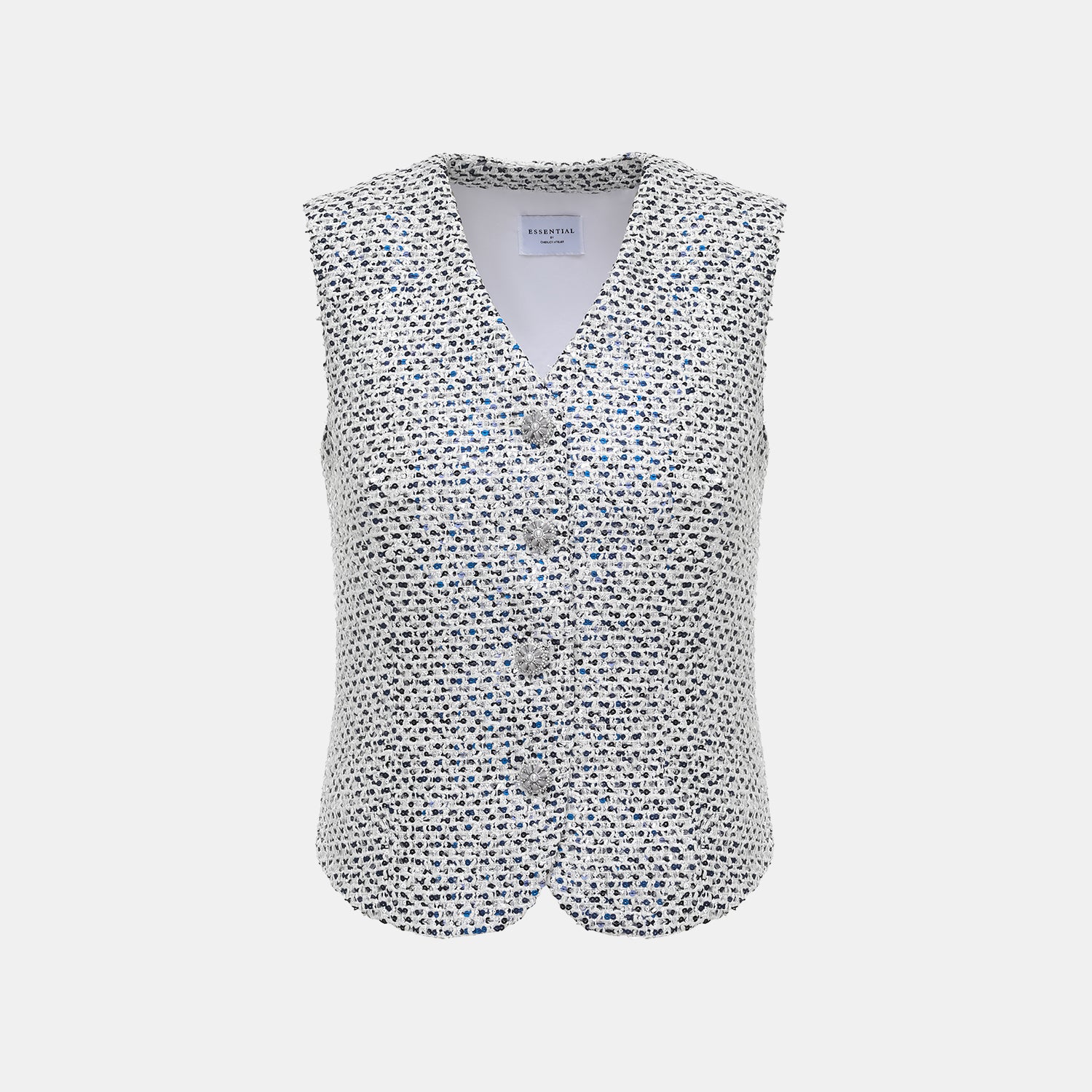 “Westminister Weekdays” 輕薄花呢綁帶西裝馬甲背心- Rational