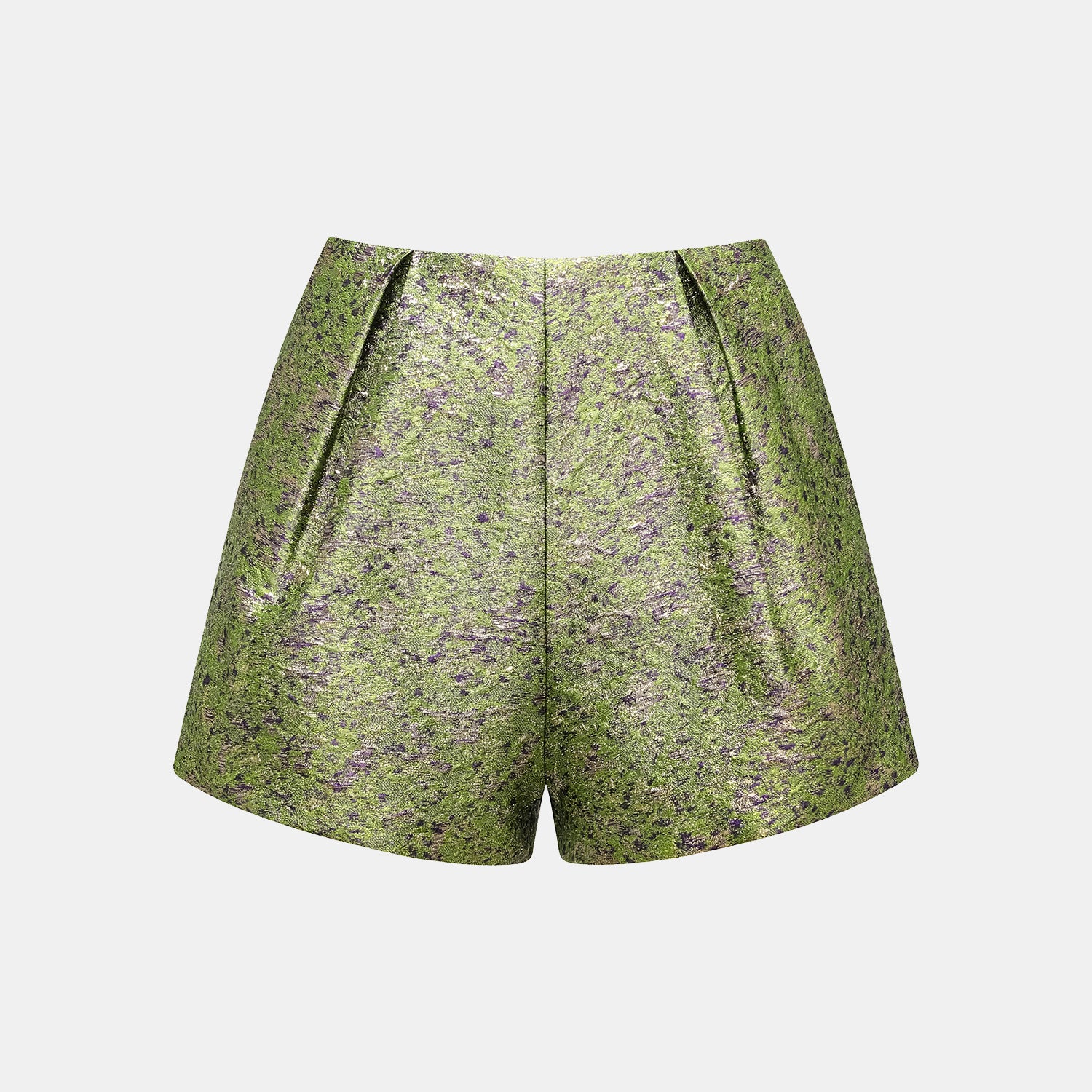 "Imperial Garden Teatime"  義大利立體提花輕國風短褲—珠點翠墨