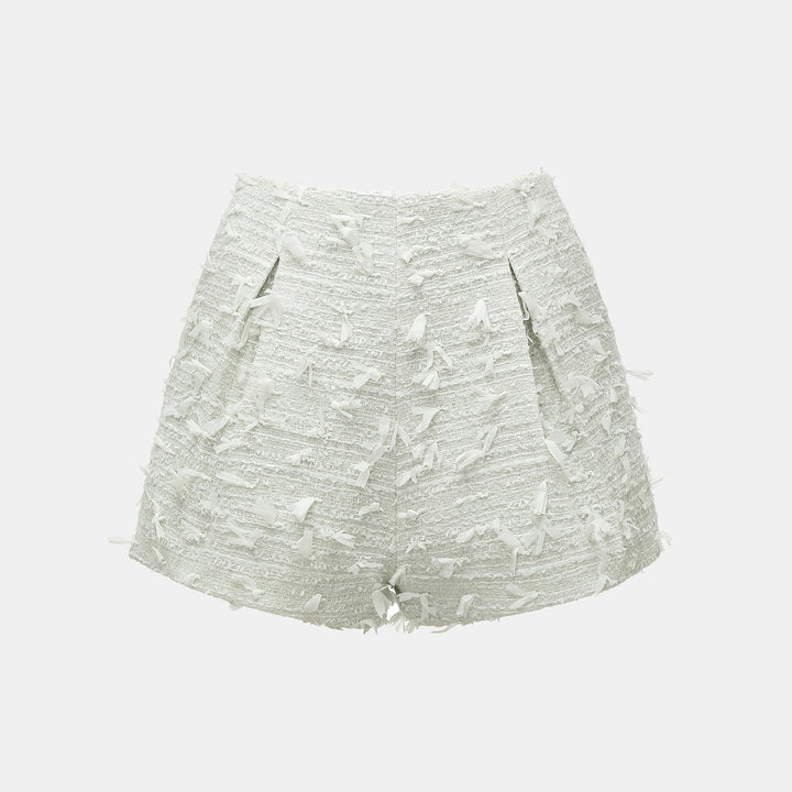 “春意” 輕薄花呢輕國風短褲—香苧暮春