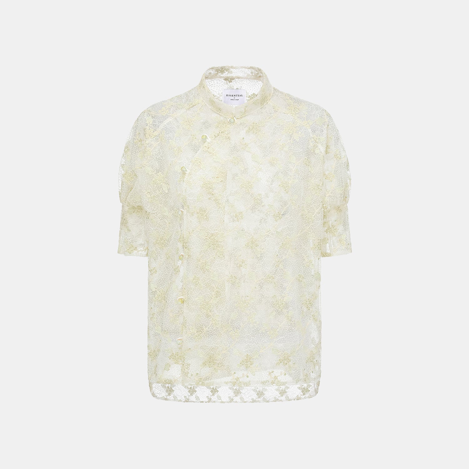 "春裳雅集"法國立體刺繡輕國風蕾絲上衣—Verdant South拾翠江南