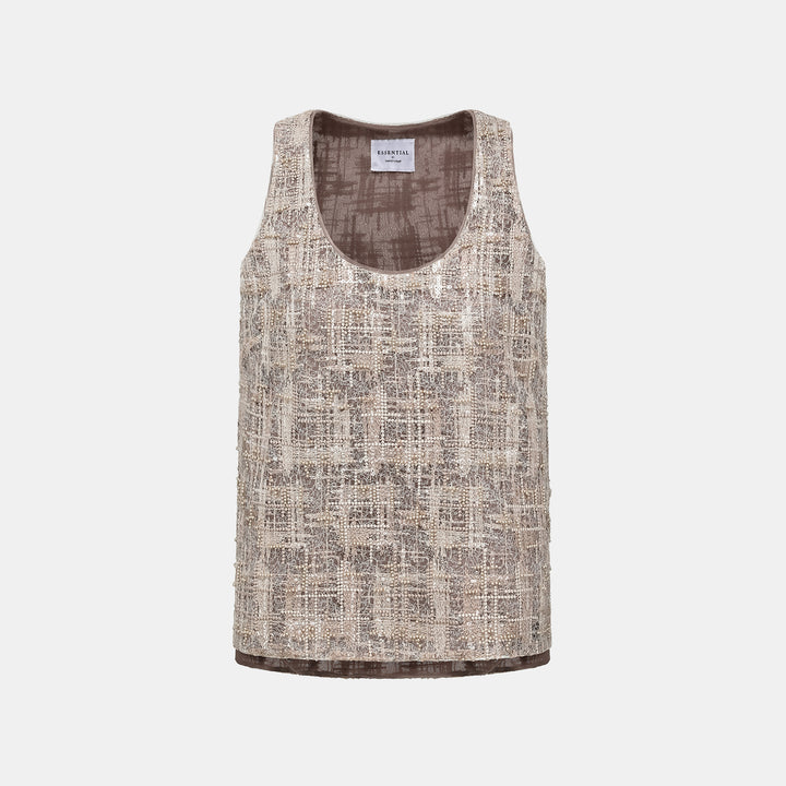 "Brunch at Ritz." 奢華蕾絲畫藝珠繡背心—The Gilded Kiss克林姆之吻