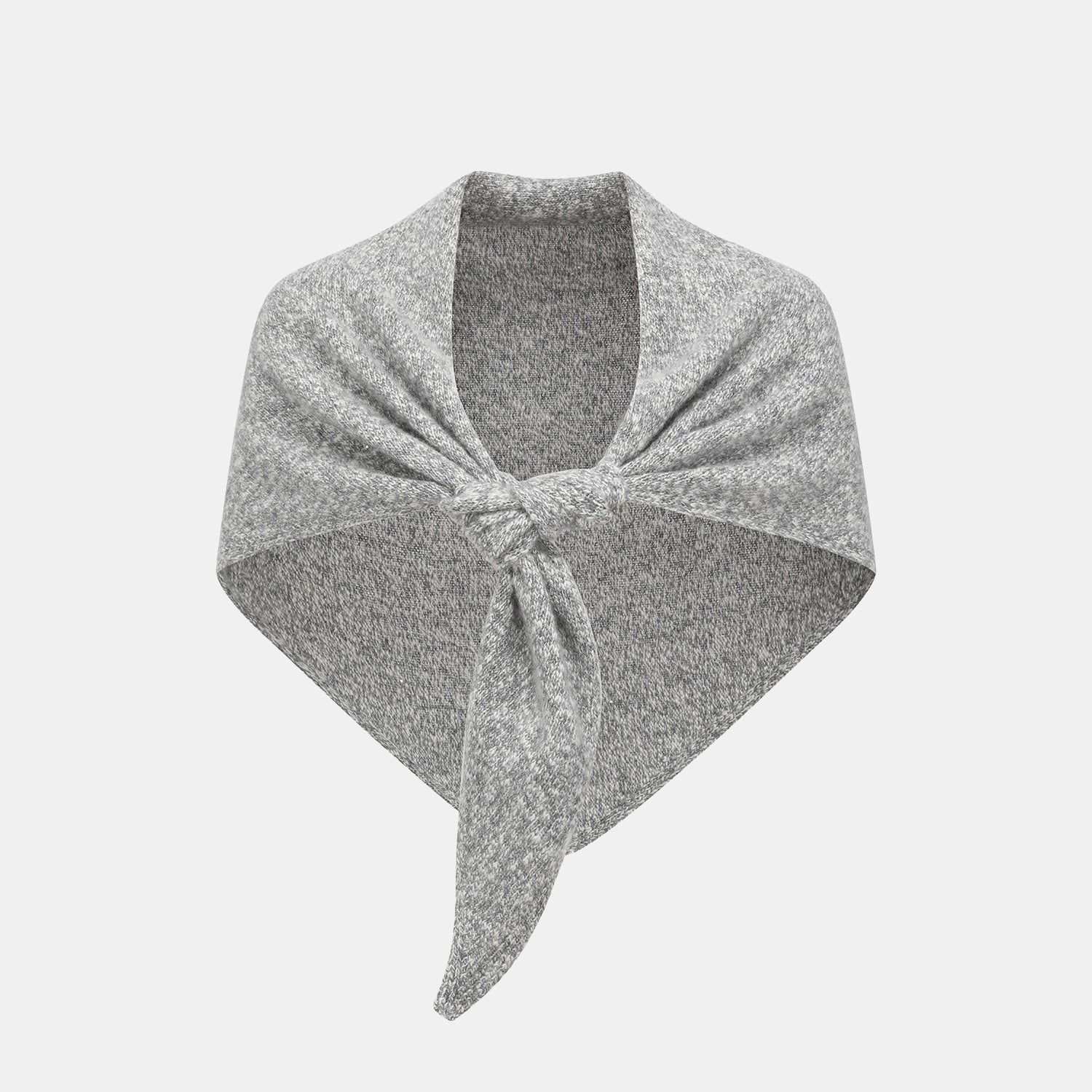 “Winter Diary” 100% Cashmere頂級Slub極細絨柔星點針織披巾—Ash Cloud灰霧嵐雲