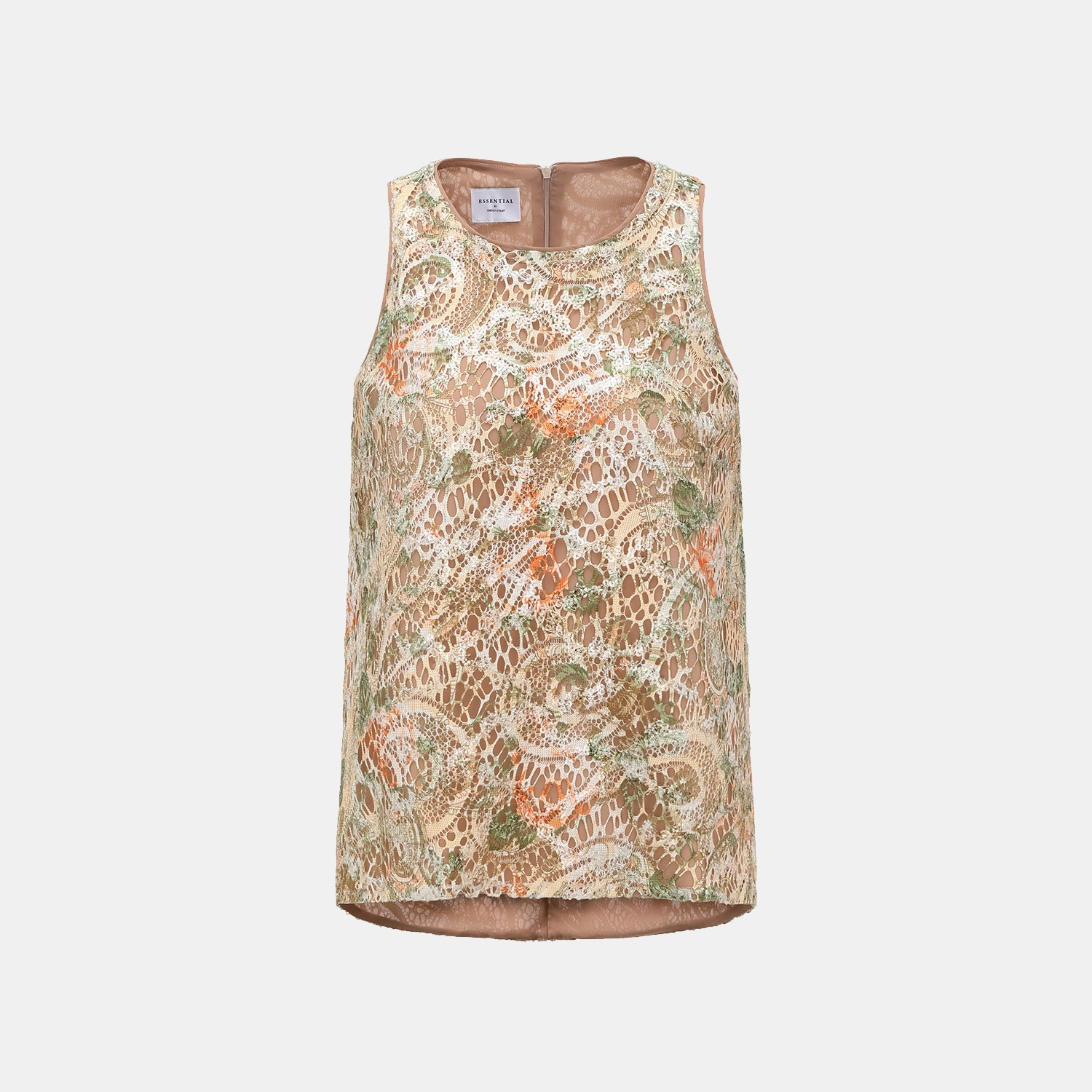 "Imperial Garden Teatime" 義大利奢華畫繡蕾絲背心—茶野絮語