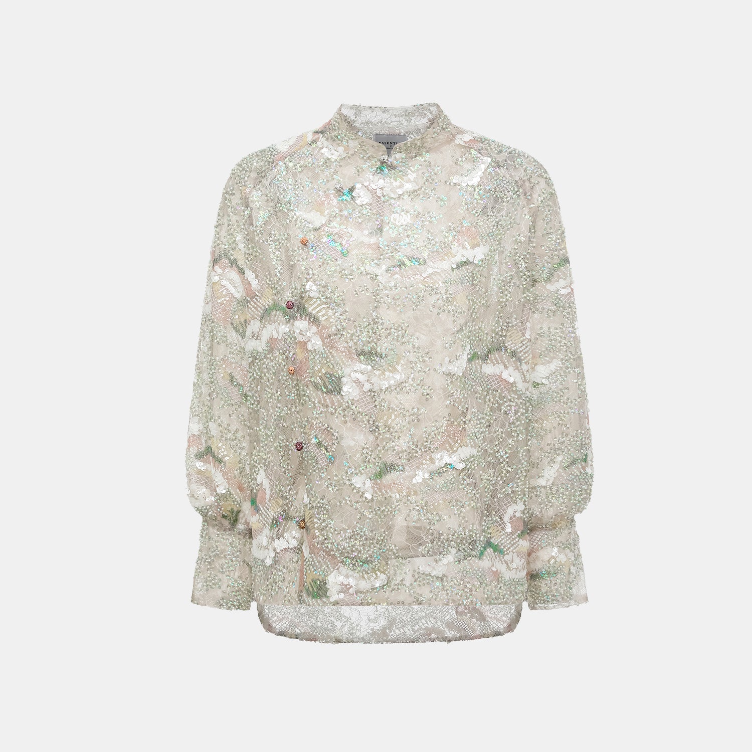 "Imperial Gala." 奢華蕾絲珠繡輕國風罩衫—疏影輕煙