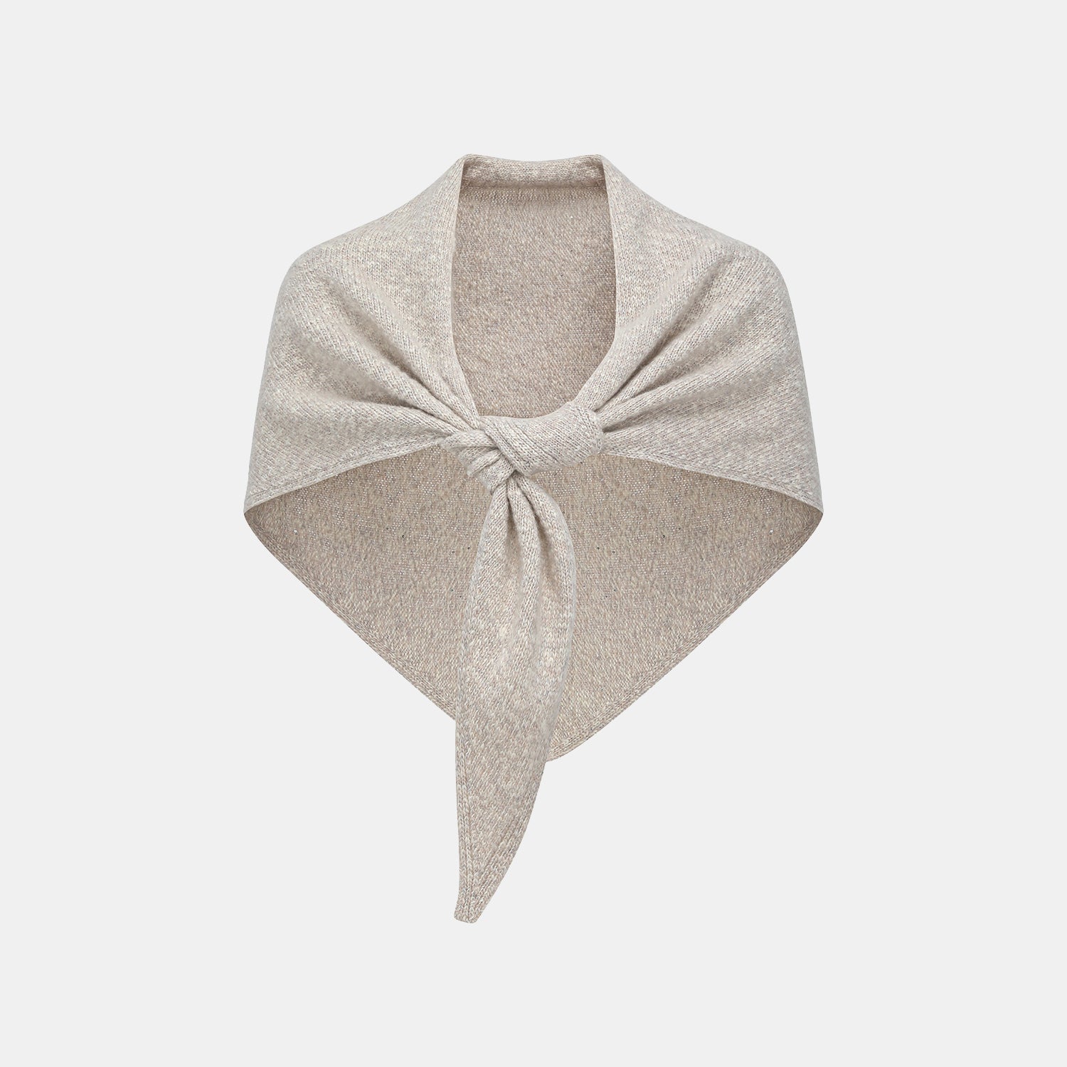 “Winter Diary” 100% Cashmere頂級Slub極細絨柔星點針織披巾—Veil Lilac霧紗紫杏