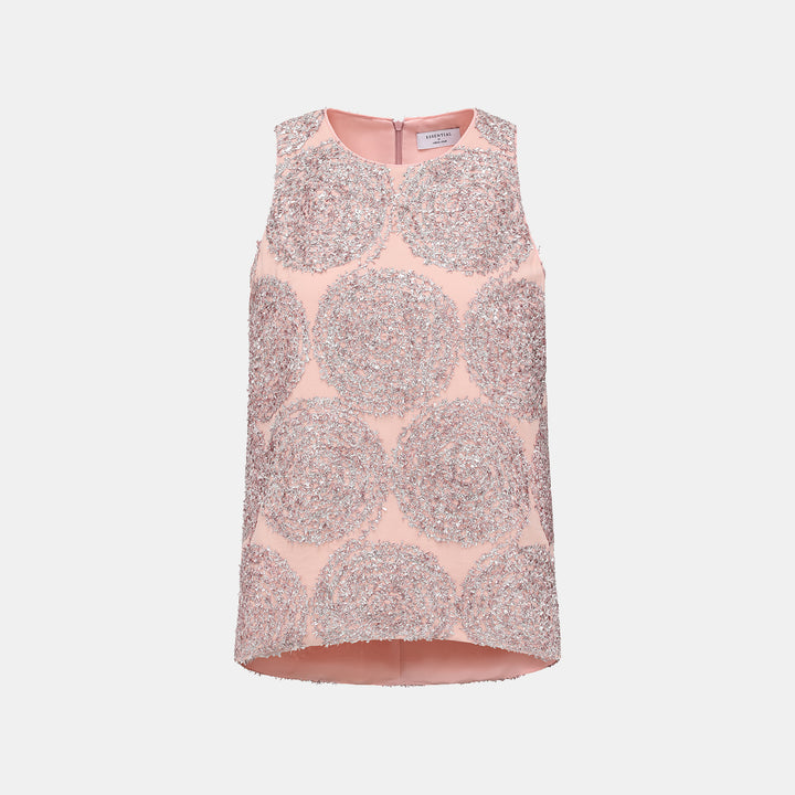"Daytime Party" Italian Satin Foil Tank Top - Nocturne Bijou