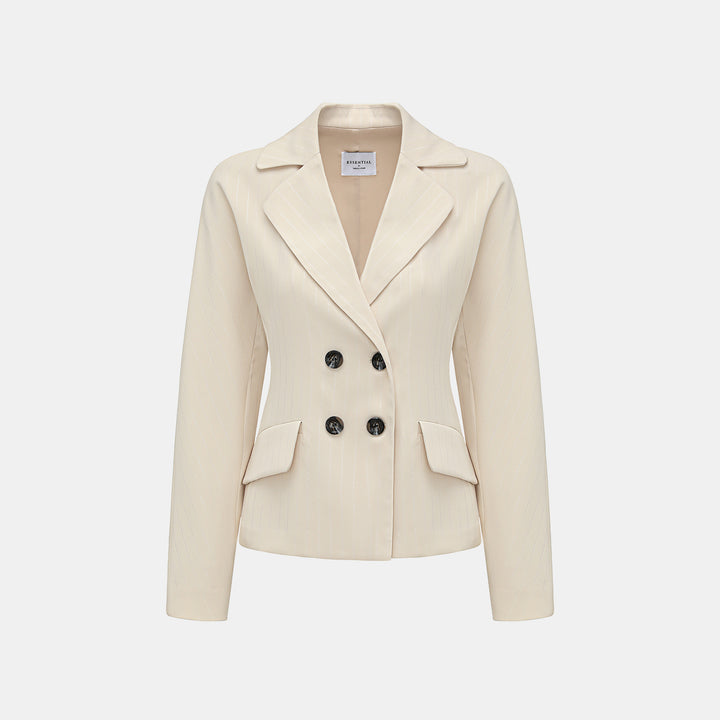 "Speak Sleek." 銀織工藝直條修身西裝外套—Drifted Light自由掠影