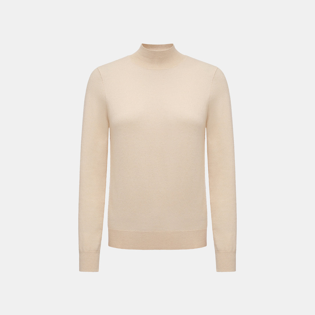 “Winter Diary”Cashmere極簡純色立領針織衫—Natural Tone秋日碎光