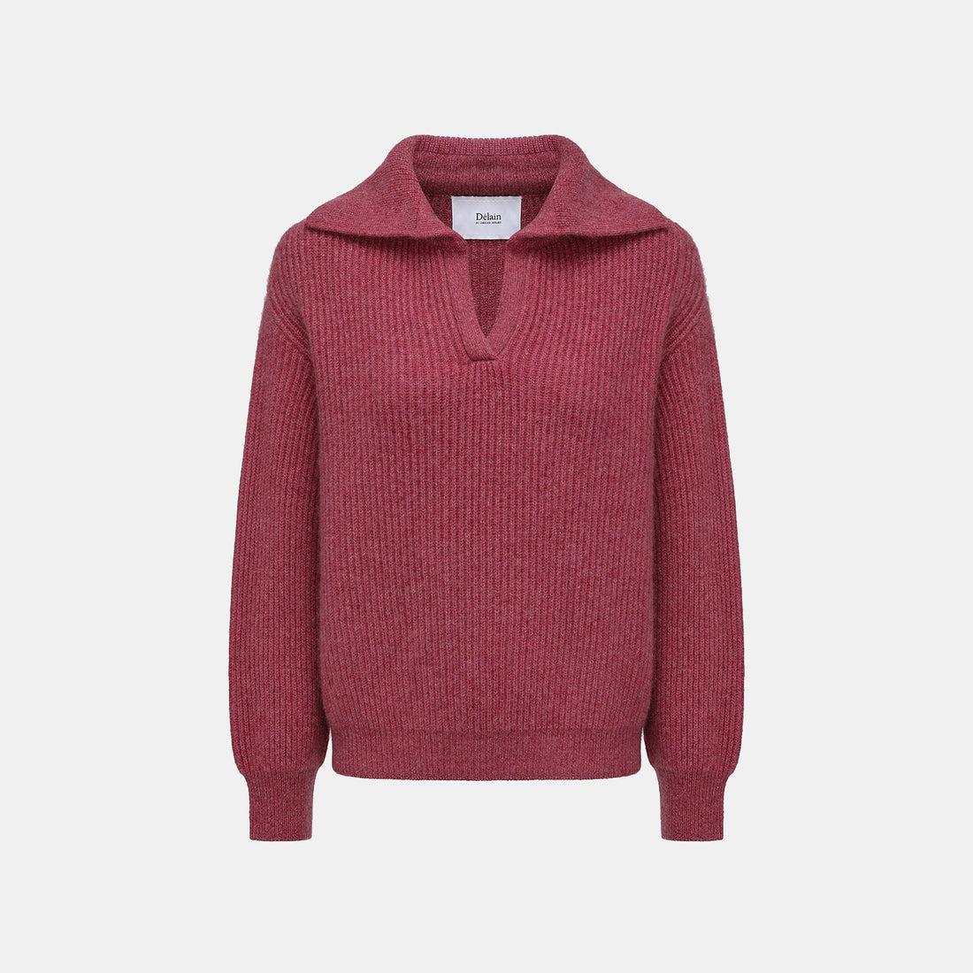 "Winter Diary" 100% Cashmere 粗針大翻領上衣（Yarn by Loro Piana)—Cranberry Wine醺紅莓酒