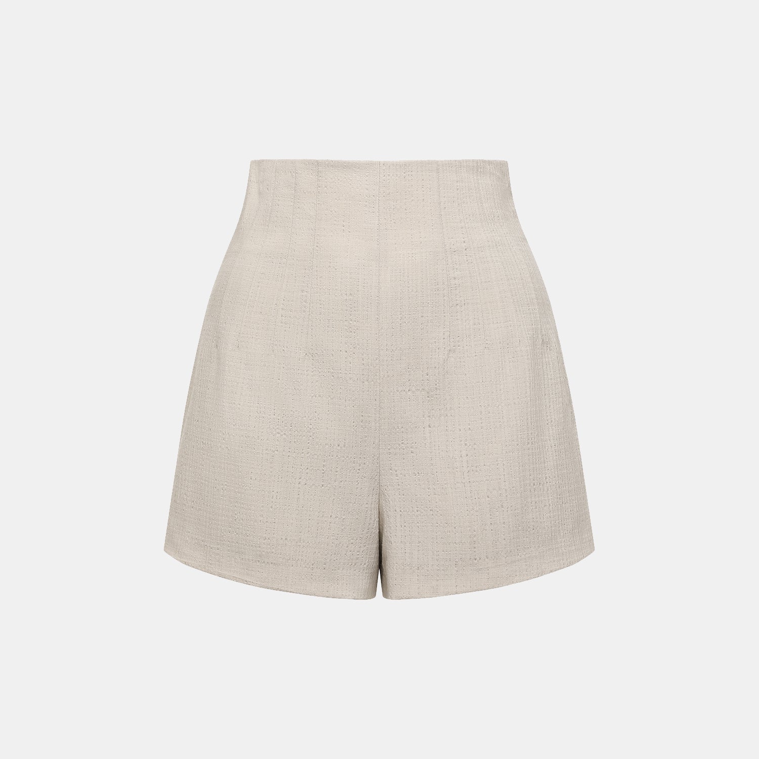 “Easy go Chic” 華夫格墊肩襯衫/短褲套裝—大象灰