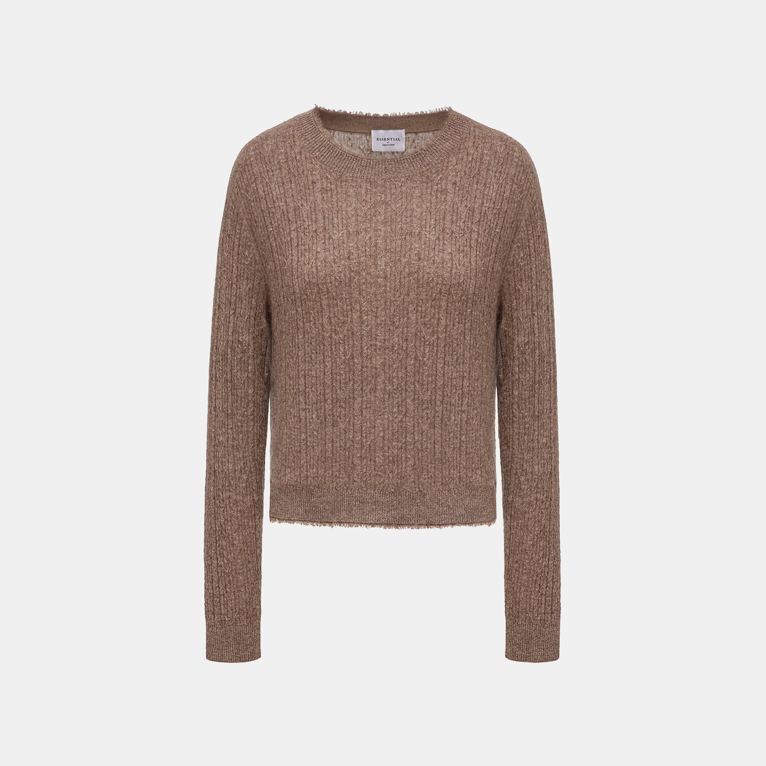 “Autumn Diary” 100% Cashmere羽絮葉脈紋銀織針織上衣—Elmwood澄木